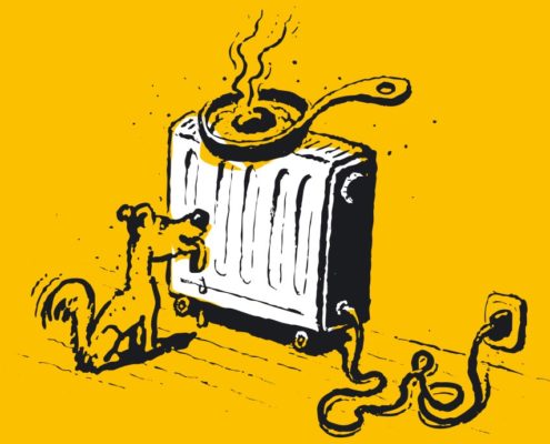 Ogrevanje ali pregrevanje / Ilustracja: Zvonko Čoh