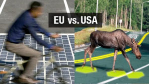 USA solarna cesta vs. EU solarna cesta