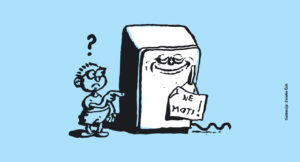 Tudi hladilnik potrebuje svoj mir / Ilustracija; Zvonko Čoh