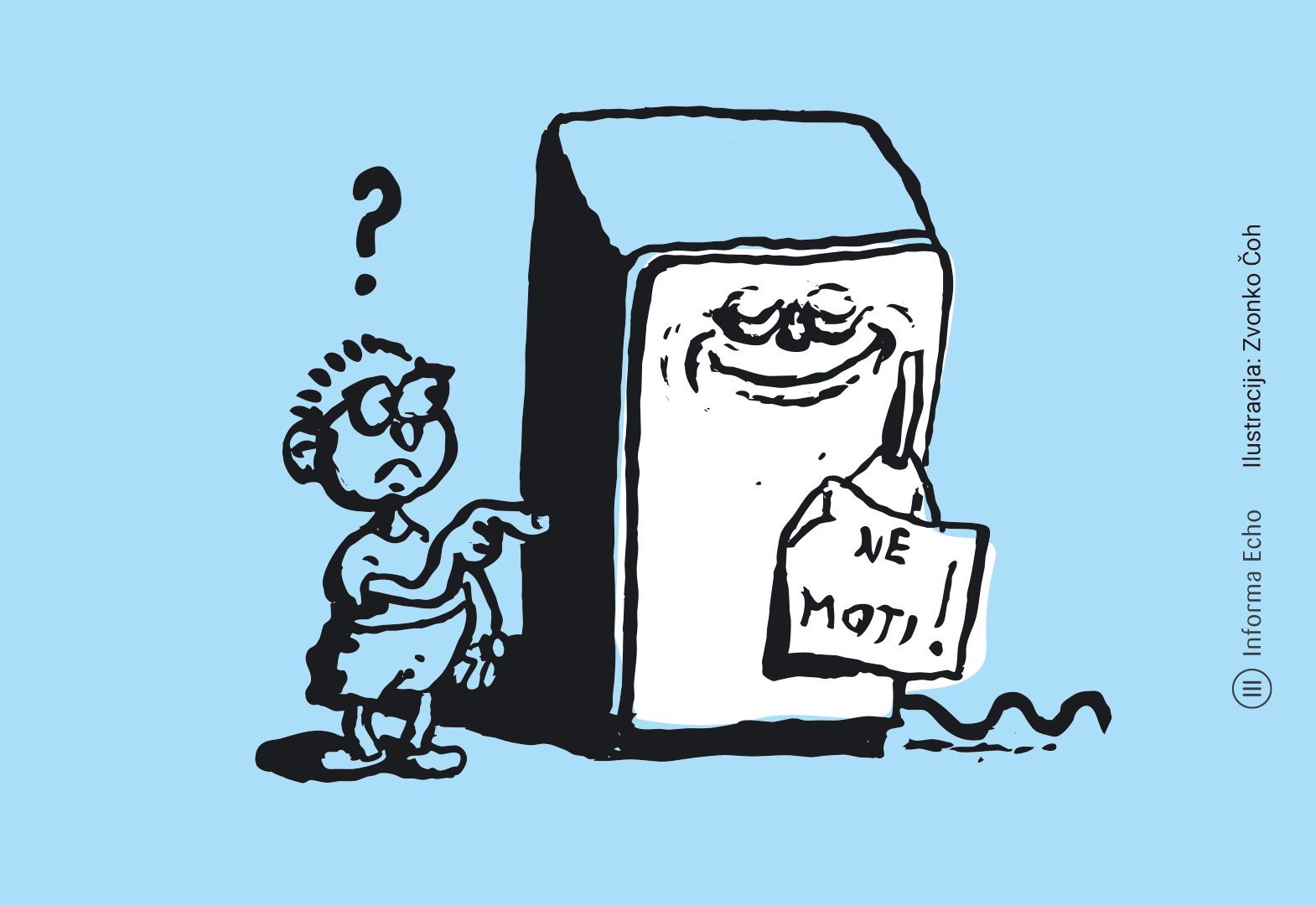 Tudi hladilnik potrebuje svoj mir - Kdaj izklopimo hladilnik / Ilustracija: Zvonko Čoh